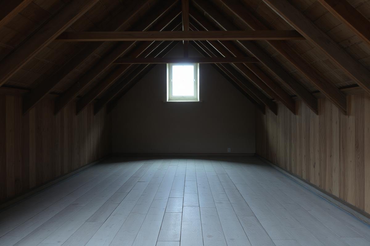 Empty loft after house clearance