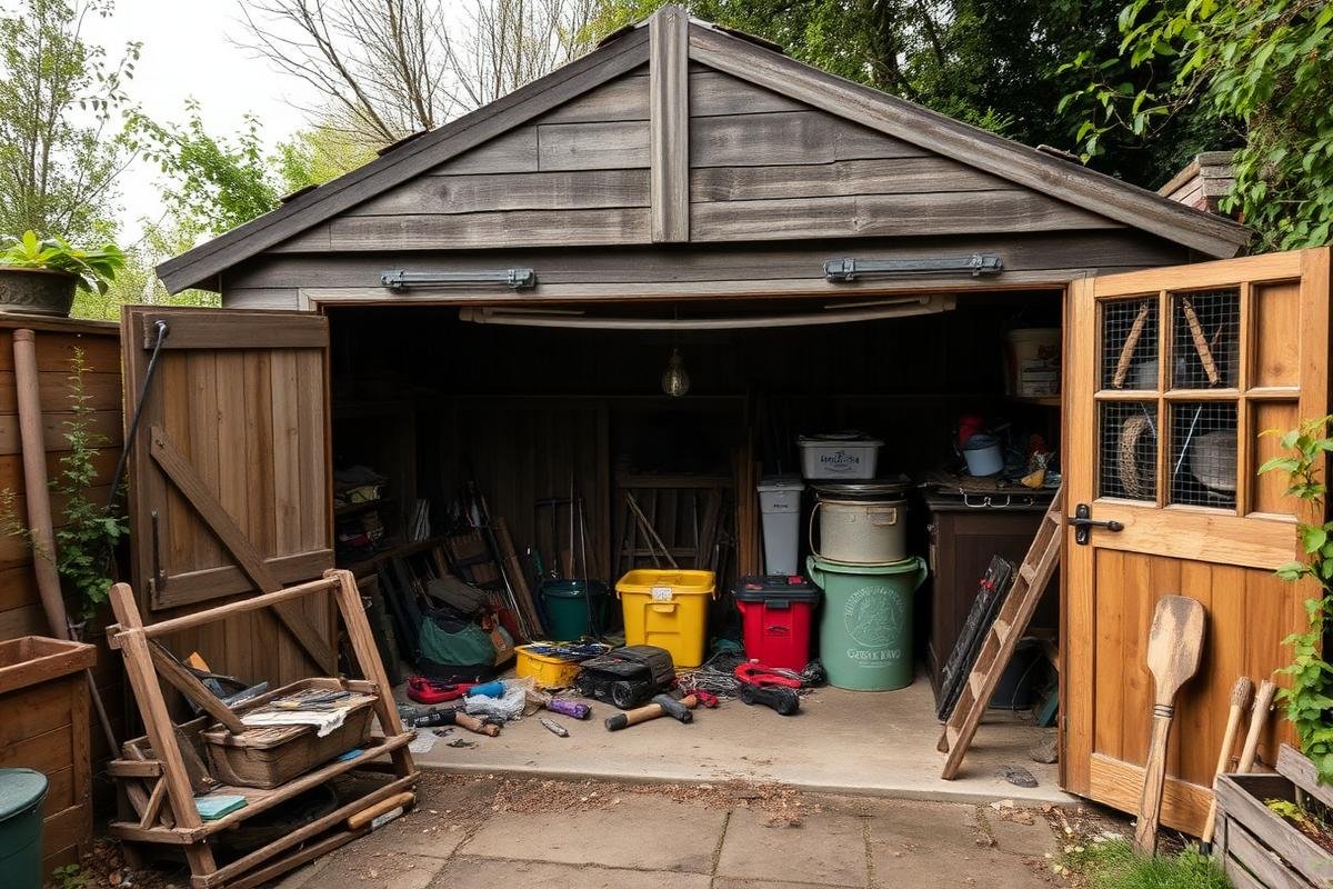 Shed removal and clearance of unwanted contents
