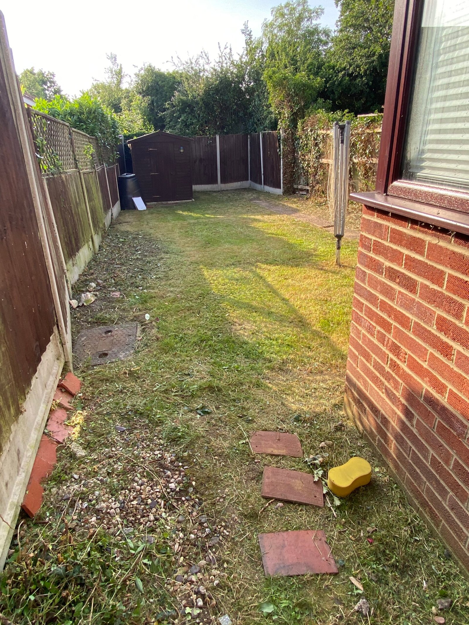 Overgrown garden clearance after