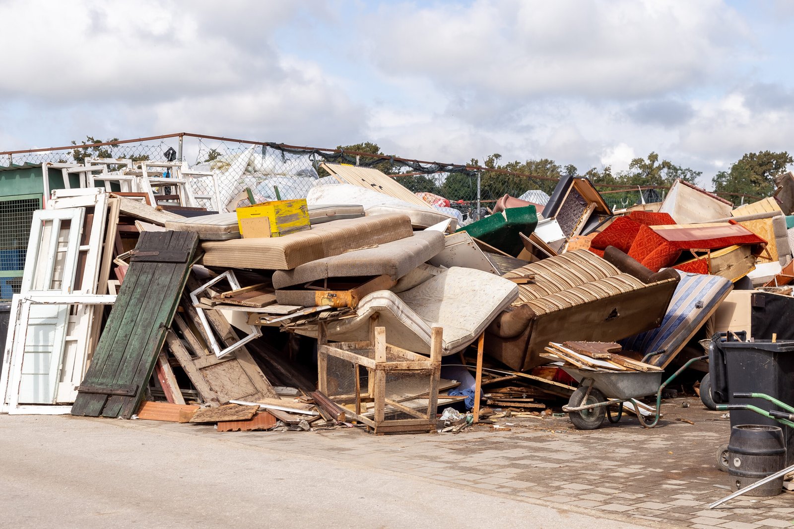 Mixed bulky waste and furniture for rubbish removal